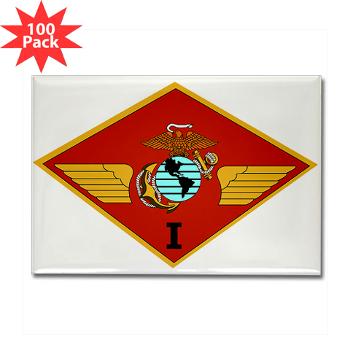 1MAW - M01 - 01 - 1st Marine Aircraft Wing with Text - Rectangle Magnet (100 pack)